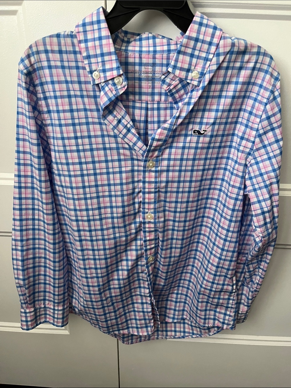 Vineyard Vines Pink & Blue Plaid Button-Down Shirt
